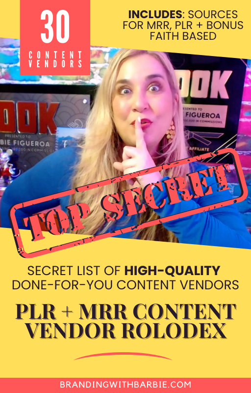 30 Secret Top PLR Vendors Ebook