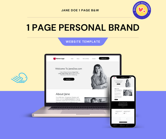 [BUILDERALL WEBSITE TEMPLATE] 1 Page Personal Brand Paint-by-Numbers Website - Jane Doe