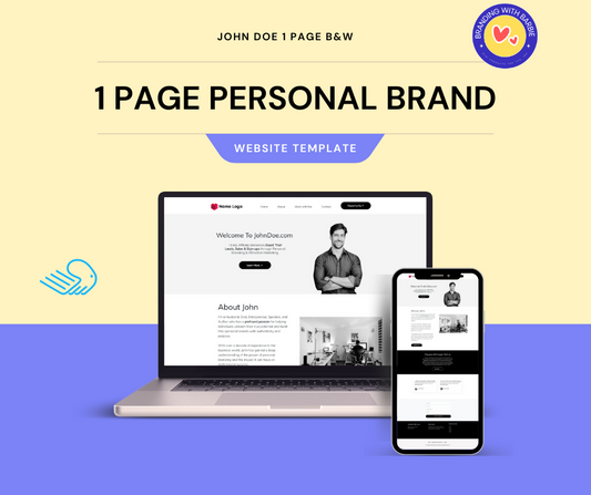 [BUILDERALL WEBSITE TEMPLATE] 1 Page Personal Brand Paint-by-Numbers Website - John Doe